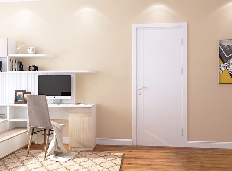 索菲亚木门现代简约室内门静音卧室门房门实木复合白色平开门定做